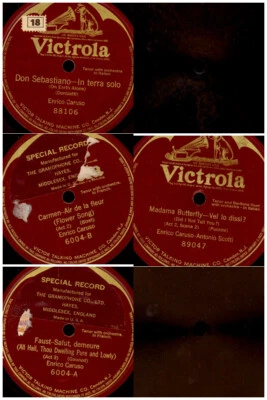 3x ENRICO CARUSO auf "Victrola USA"  Schellackplatten  78rpm GS166 - Bild 1 von 4