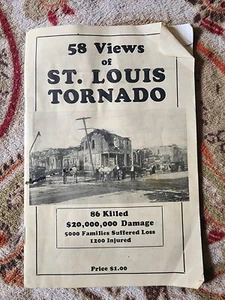 58 Views of St. Louis Tornado September 1927 Vintage Ephemera Pamphlet - Picture 1 of 4