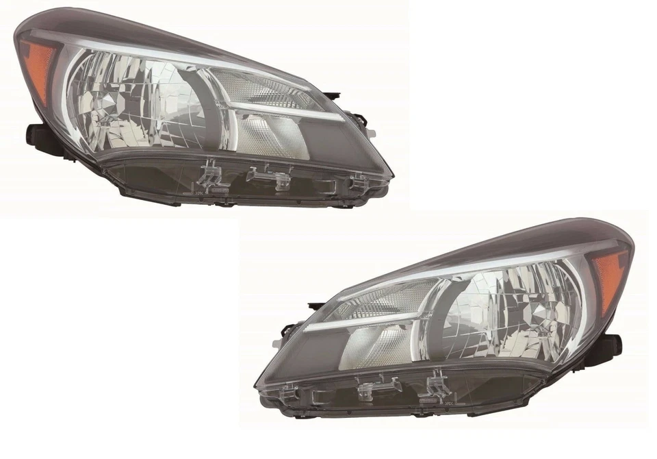 TOYOTA YARIS HB 2015-2017 RIGHT LEFT HEADLIGHTS HEAD LIGHTS FRONT LAMPS PAIR Foto 1 de 4