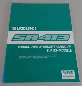 Manual De Taller Suplemento Suzuki Swift SA 413 Modelos GS Fecha 11/1984 - Imagen 1 de 1