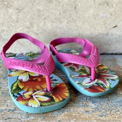 Zapatilla Havaianas Niñas Pequeñas Floral Sin Cordones Informal Correa Talla 7C Foto 1 de 4