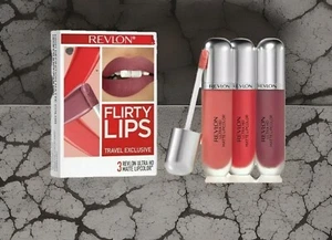 Revlon Flirty Lips, 3 HD Matte Lip-colors, HD Flirtation, HD Love, HD Addiction - Picture 1 of 4