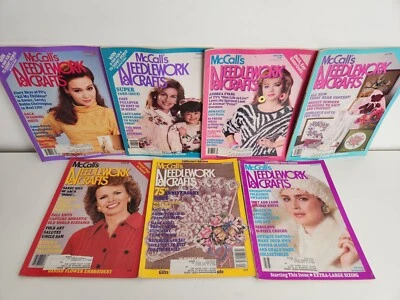 McCalls Needlework & Crafts Womens Magazine Back Issue Lot Vtg 1988 80s Knitting - Image 1 of 4