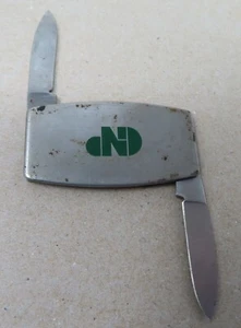 Vtg Zippo Advertising Pocket Knife 2 Blade - Picture 1 of 4