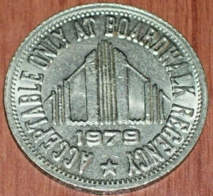 $1 VINTAGE SLOT TOKEN FROM THE BOARDWALK REGENCY CASINO 1979 ATLANTIC CITY - Picture 1 of 3