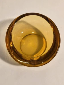 Viking Glass Orange/amber Slanted Orb Globe Sphere Ashtray Mid Century Vintage - Picture 1 of 11