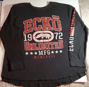 Camisa de manga larga Ecko Unlimited negra con logotipo para hombre 4XL  - Imagen 1 de 12