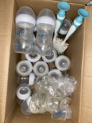 Menge 9 Unzen Philips Avent Klar Kunststoff Baby Flaschen Deckel Brustwarzen Abdeckungen - Bild 1 von 4