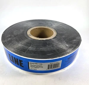 Detektierbares Klebeband Vorsicht vergrabene Wasserleitung unter 2 Zoll x 1000 Fuß SD2105B52 blau - Bild 1 von 4