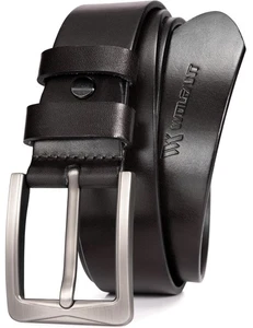 1.5" Full Grain Leather Belt for Men,100% Italian Real Solid Leather - Picture 1 of 6