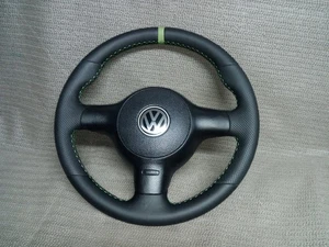 Sport Lenkrad VW Lupo 6N  6X0 Polo 6n2  NEU LEDERBEZUG Neu Beziehen - Bild 1 von 2