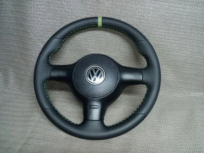 Sport Lenkrad VW Lupo 6N  6X0 Polo 6n2  NEU LEDERBEZUG Neu Beziehen - Bild 1 von 2