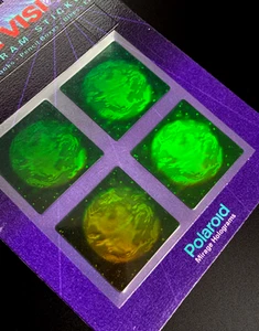 4 EARTH SPACE PLANET SCI-FI fi COSMIC vintage sticker decal hologram holographic - Picture 1 of 4