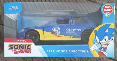 Jada Hollywood Rides 1997 Honda Civic Type R Classic Sonic The Hedgehog 1:32 - Image 1 of 4