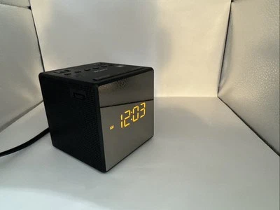 Genuine SONY ICF-C1T Desktop Alarm Clock AM FM Radio Black Mirror Front - Image 1 of 4