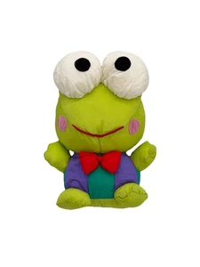 VINTAGE 1996 Sanrio Japan Keroppi Nylon Plush Red Bowtie Hello Kitty 9 1/2” RARE - Picture 1 of 3