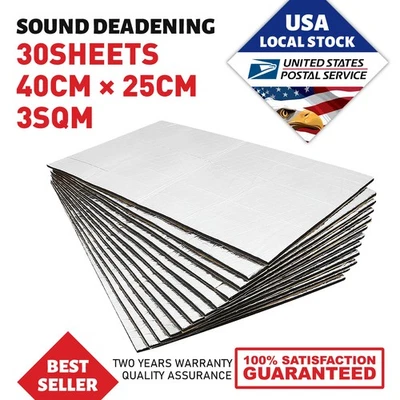 32Sqft Thermal Sound Deadener Car Trunk Heat Shield Insulation Noise Reduce Mat - Изображение 1 из 4