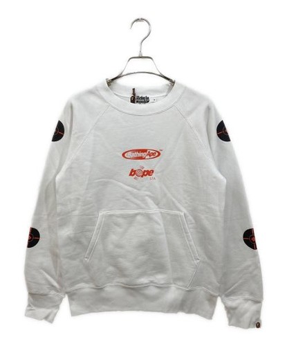 A BATHING APE (BAPE) Felpa con cappuccio girocollo Bape Ape Manhunt logo streetwear usata