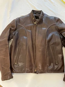 VTG SCHOTT 157 NAKED LEATHER JACKET CYCLE RIDER Cafe Racer Motorcycle Biker 42 - Picture 1 of 15