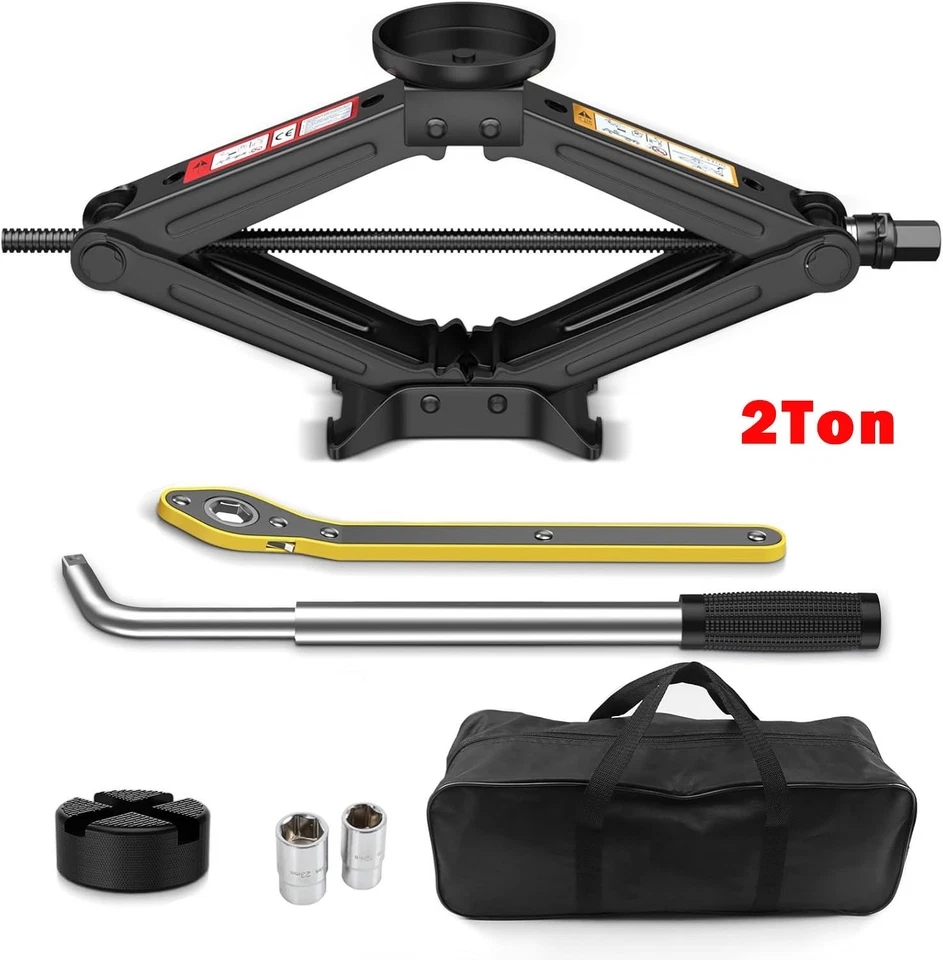 Fit For VAUXHALL Corsa Astra - Heavy Duty 2Ton Scissor Car Jack Lift Tool Kit - Image 1 of 4