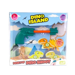 444608 DINO ISLAND'S DESKTOP DINO SHOOT RUBBER BAND MINI SHOOTING GAME - Picture 1 of 5