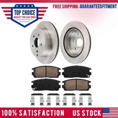 Rotores traseros y pastillas de freno de cerámica para Chevy Equinox GMC Terrain 2010-2016 2017 Foto 1 de 4