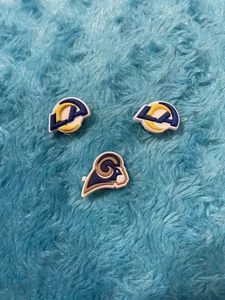 Los Angeles Rams LA Crocs Charms Jibbitz NFL Shoe Charms 3 Pieces - Picture 1 of 1