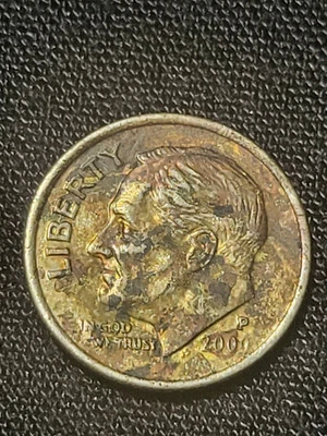 2000 P  LAMINATION ERROR--Roosevelt Dime - Image 1 of 4