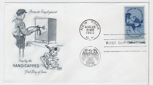 TurtlesTradingPost- Employ The Handicapped 1960 Pinocchio-  #1155  FDC Artmaster - Picture 1 of 1