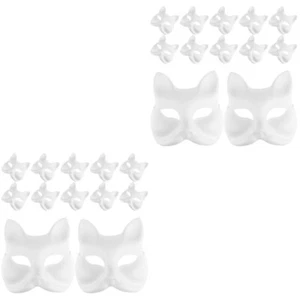 2 Pack Blank Fox Mask Men and Women Child Masks to Decorate Kids - Afbeelding 1 van 12