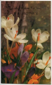 Tarjeta de Pascua vintage 1969 Crocuses for Mother de plástico American Greetings - Imagen 1 de 3