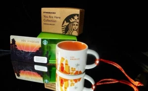 Starbucks LOS ANGELES Ornament Mini Mug 2 oz. Demitasse 2013 +Box+Card NEW! - Picture 1 of 2