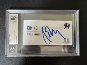 Kim Ng Commisioner AUSL Auto Business Card Beckett AUTHENTIC Autograph - Picture 1 of 2