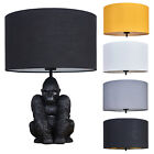 Black Gorilla Table Lamp Fabric Lampshades Modern Living Room Bedroom LED Light