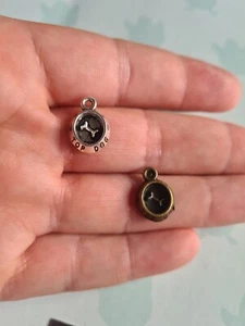 Top Dog Bowl with Bone Charms 15x10mm Bronze/Silver Jewellery Findings UK Seller - Picture 1 of 16