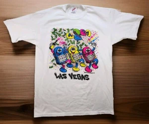 Vtg 90s Jerzees Rare Las Vegas Jackpot Celebration Cartoon Shirt Mens Sz L Fun - Picture 1 of 10