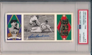 Lou Boudreau Indians Signed 1993 Upper Deck All Time Heroes Card ~ PSA/DNA Slab - Picture 1 of 3