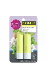 EOS Evolution of Smooth Exhale Super Soft Shea Lip Balm Green Apple Tonic-0.14oz - Picture 1 of 2