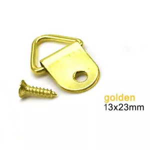 100x Triangle D-ring Picture Oil Painting Frame Wall Hook Hanger Screw 13x23mm - Picture 1 of 2