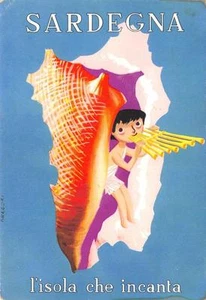 3486) SARDEGNA ISOLA CHE INCANTA. ILLUSTRATORE GREGORI. VIAGGIATA NEL 1955. - Picture 1 of 1