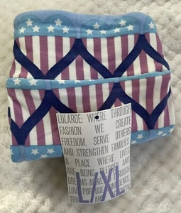 🌷Lularoe Girls HEART Leggings Large/Extra Large L/XL Sz 7-12 American Flag - Picture 1 of 4