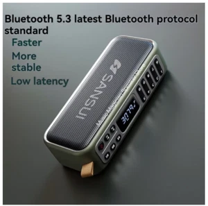 Sansui F36 Portable Retro Radio Wireless Bluetooth Stereo Subwoofer TF Card - Picture 1 of 8