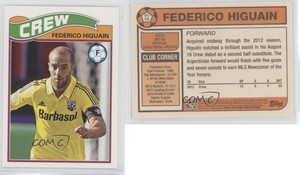 2013 Topps MLS 1978 English Footballer Federico Higuain #EPL-FH Rookie RC