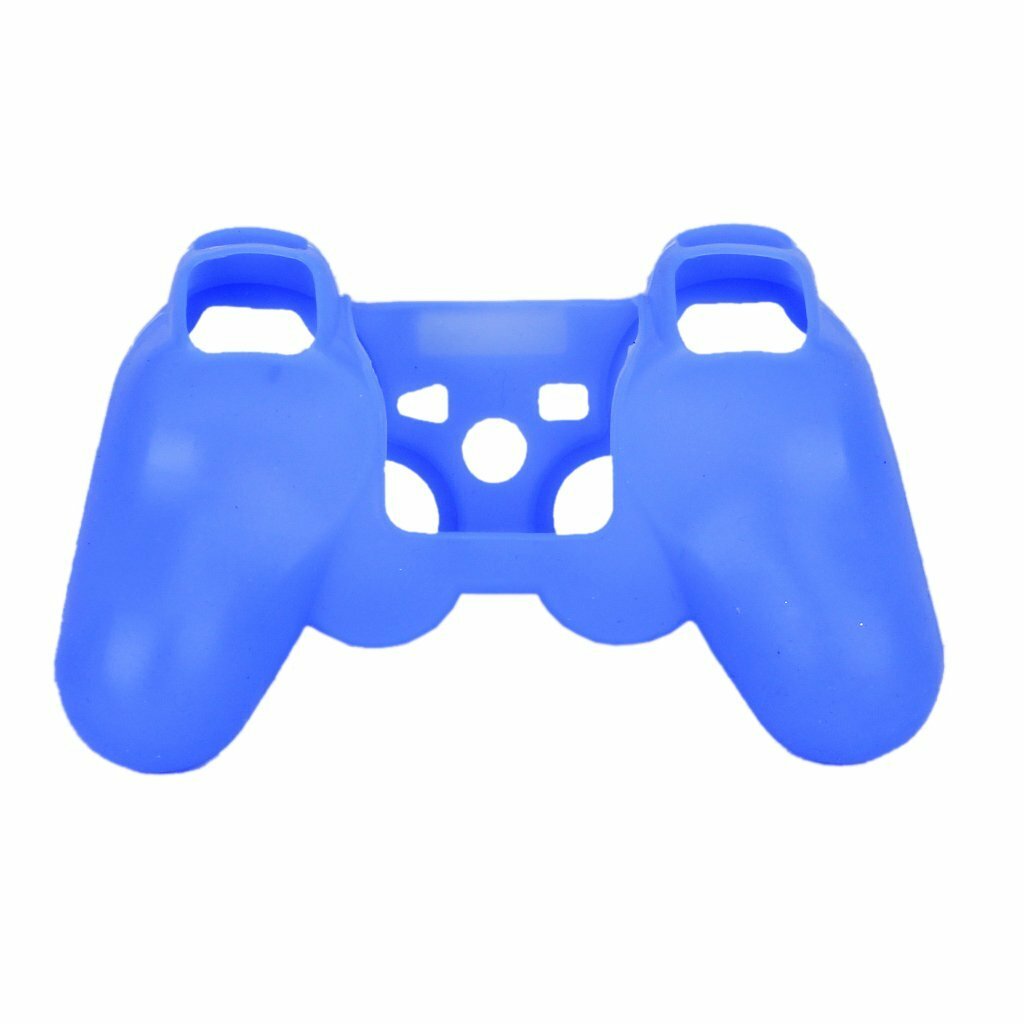 Ps3 Controller Case Silicone Protective Skin Case For PS2 PS3 Controller | Black-Blue Non-Slip Grip Cover PS2 Silicone Case - Foto 10
