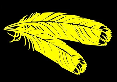Feathers Decal vinyl bird avian feather car truck window wall sticker graphic - Image 1 of 4