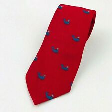 Fawcett Boat Supply Men’s Neck Tie Red With Gray Whales 54" Wide 3 1/4" Wide 