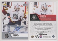 2020-21 Upper Deck AHL Auto Antoine Bibeau #14 Auto