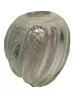 Vaso in vetro soffiato a mano Mikasa con fiocchi d'argento di Kurata - Foto 1 di 12
