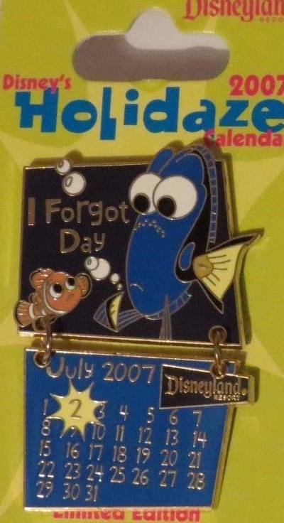 CALENDARIO HOLIDAZE DISNEY DLR 2007 JULIO DORY & NEMO ENCONTRAR NEMO LE 1000 PIN Foto 1 de 1