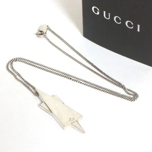 Auth Gucci Star Of David Necklace Pedant Sterling Silver 925 Made Italy No Box - Picture 1 of 24
